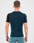 KARPOS Camiseta de manga corta - DINAMICO MERINO 130 - azul/negro