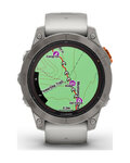 GARMIN relojes inteligentes - FENIX 7 PRO SAPPHIRE SOLAR - gris/naranja