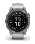 GARMIN relojes inteligentes - FENIX 7 PRO SAPPHIRE SOLAR - gris/naranja