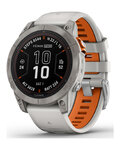 GARMIN relojes inteligentes - FENIX 7 PRO SAPPHIRE SOLAR - gris/naranja