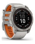GARMIN relojes inteligentes - FENIX 7X PRO SAPPHIRE SOLAR - gris/naranja