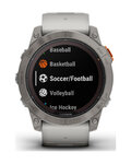 GARMIN relojes inteligentes - FENIX 7X PRO SAPPHIRE SOLAR - gris/naranja
