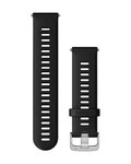 GARMIN tanga - QUICK RELEASE 22 MM - negro/plateado