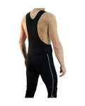 HAVEN pantalones largos con tirantes - ISOLEERA - negro/blanco