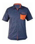 HAVEN camisa - AGNESS SLIMFIT - azul/naranja