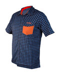 HAVEN camisa - AGNESS SLIMFIT - azul/naranja