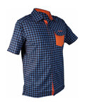 HAVEN camisa - AGNESS SLIMFIT - azul/naranja