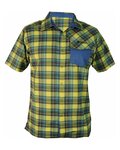 HAVEN camisa - AGNESS SLIMFIT - azul/amarillo