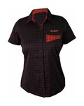 HAVEN camisa - AGNESS SLIMFIT - negro/rojo