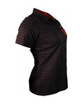 HAVEN camisa - AGNESS SLIMFIT - negro/rojo