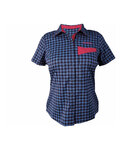 HAVEN camisa - AGNESS SLIMFIT - azul/rosa