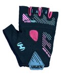 HAVEN guantes de dedos cortos - DEMO NEO SHORT - negro/rosa