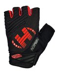 HAVEN guantes de dedos cortos - DEMO NEO SHORT - negro/rojo