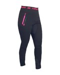 HAVEN pantalones largos sin tirantes - NALISHA SLIMFIT - negro/rosa