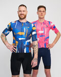 HOLOKOLO jersey de manga corta - STROKES - rosa/azul
