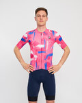 HOLOKOLO jersey de manga corta - STROKES - rosa/azul