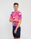 HOLOKOLO jersey de manga corta - STROKES - rosa/azul
