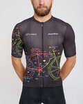 HOLOKOLO jersey de manga corta - MAAPPI DARK - negro/multicolor