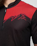 HOLOKOLO jersey de manga corta - ADVENTURE - negro/rojo