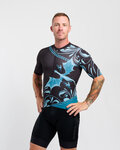HOLOKOLO jersey de manga corta - DRAGON - azul/negro