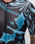 HOLOKOLO jersey de manga corta - DRAGON - azul/negro