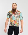 HOLOKOLO jersey de manga corta - WILDLY II - azul claro/multicolor
