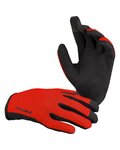 IXS guantes de dedos largos - KIDS CARVE - rojo/negro