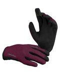 IXS guantes de dedos largos - KIDS CARVE - granate/negro