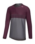 IXS maillot de verano de manga larga - FLOW XTG LS - granate/gris