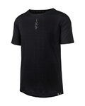 IXS jersey de manga corta - FLOW MERINO - negro