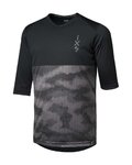 IXS Maillot de manga 3/4 - CARVE 1.0 - negro/gris