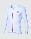 ZONE3 Maillot de manga 3/4 - AERO 3 - blanco