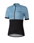 SHIMANO jersey de manga corta - ELEMENT - azul claro/negro