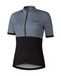SHIMANO jersey de manga corta - ELEMENT - gris/negro