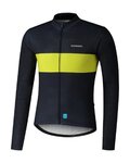 SHIMANO maillot de verano de manga larga - VERTEX TEAM LONG - azul/amarillo