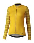 SHIMANO maillot de invierno de manga larga - KAEDE PRINTED LONG - amarillo