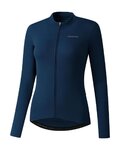 SHIMANO maillot de invierno de manga larga - KAEDE THERMAL LONG - azul