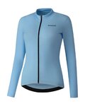 SHIMANO maillot de invierno de manga larga - ELEMENT LONG - azul claro