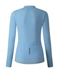 SHIMANO maillot de invierno de manga larga - ELEMENT LONG - azul claro