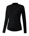 SHIMANO maillot de invierno de manga larga - ELEMENT LONG - negro