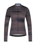 SHIMANO maillot de invierno de manga larga - KAEDE PRINTED LONG - púrpura/gris