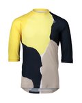 POC jersey de manga corta - MTB PURE 3/4 - amarillo/negro/gris