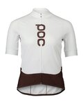 POC jersey de manga corta - ESSENTIAL ROAD  - blanco/marrón