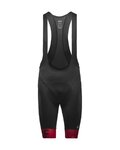 GORE pantalones cortos de tirantes - C5 OPTI - negro/rojo