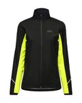 GORE chaqueta cortaviento - R3 PARTIAL GTX - negro/amarillo