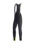 GORE pantalones largos con tirantes - C3 THERMO - negro/amarillo