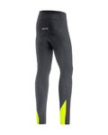 GORE pantalones largos sin tirantes - C3 THERMO - negro/amarillo