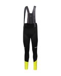 GORE pantalones largos con tirantes - SPINSHIFT THERMO - negro/amarillo