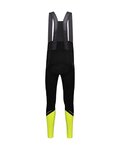 GORE pantalones largos con tirantes - SPINSHIFT THERMO - negro/amarillo