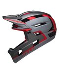 BELL casco - SUPER AIR R SPHERICAL - gris/rojo